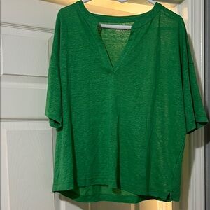 Boden Emerald Green V-Neck Short Sleeve Tee